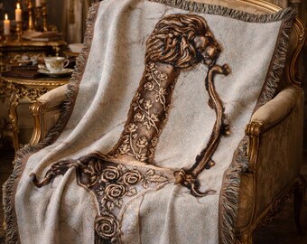 Schwert Tapisserie Ritter Dekor für Fantasy Mittelalter gewebte Tapisserie