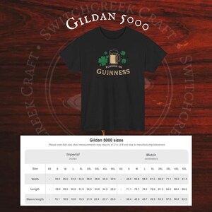 Funny Running on Guinness St Patrick’s Day shirt featuring a beer mug and shamrock design printed on Gildan 5000 unisex t shirts available in black white Irish green and antique Irish green colors, humorous Irish drinking shirt perfect for St Paddy’s Day pub crawls parties festivals and Irish holiday celebrations.