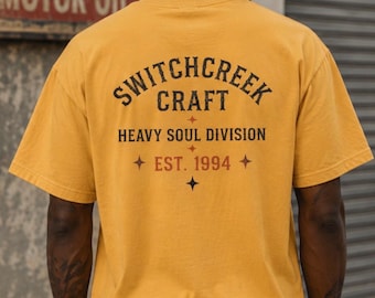 SwitchCreek Heavyweight Tee, Biker Inspired Streetwear, Vintage Graphic Shirt