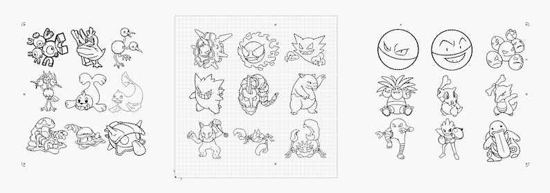 Machamp Line Rhydon Pokemon Generation 1 Complete SVG Files LASER READY - Etsy