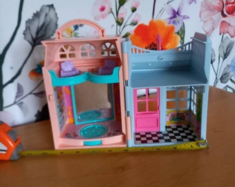 Fisher price sweet streets candy shop & dance studio doll house 2001 vintage playset blue pink