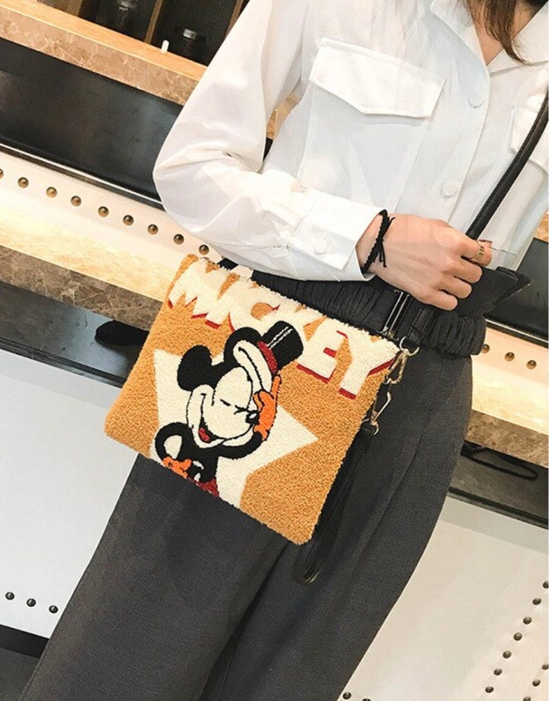 Mickey Mouse Purse Disney Shoulder Bag Disneyland Trip Etsy