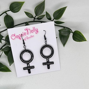 Feminist Earrings, Woman Symbol, Venus Symbol, Feminist Symbol, feminist jewelry, female symbol, feminism earrings, kvinnosymbol