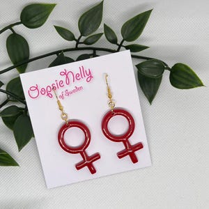 Feminist Earrings, Woman Symbol, Venus Symbol, Feminist Symbol, feminist jewelry, female symbol, feminism earrings, kvinnosymbol