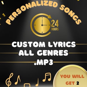 Personalized Custom Song | Custom Lyrics and Music Gift | Birthday and Wedding Songs | Unique Gift for Couples & Best Friends | MP3 Download