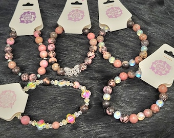 Rhodonite bracelets