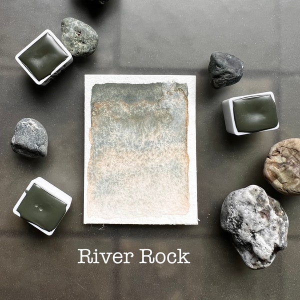 River Rock - Handgemachte Aquarellfarben - Artist Grade Honig Aquarellfarben, granulierend - ideal für Malerei, Kalligraphie, Basteln