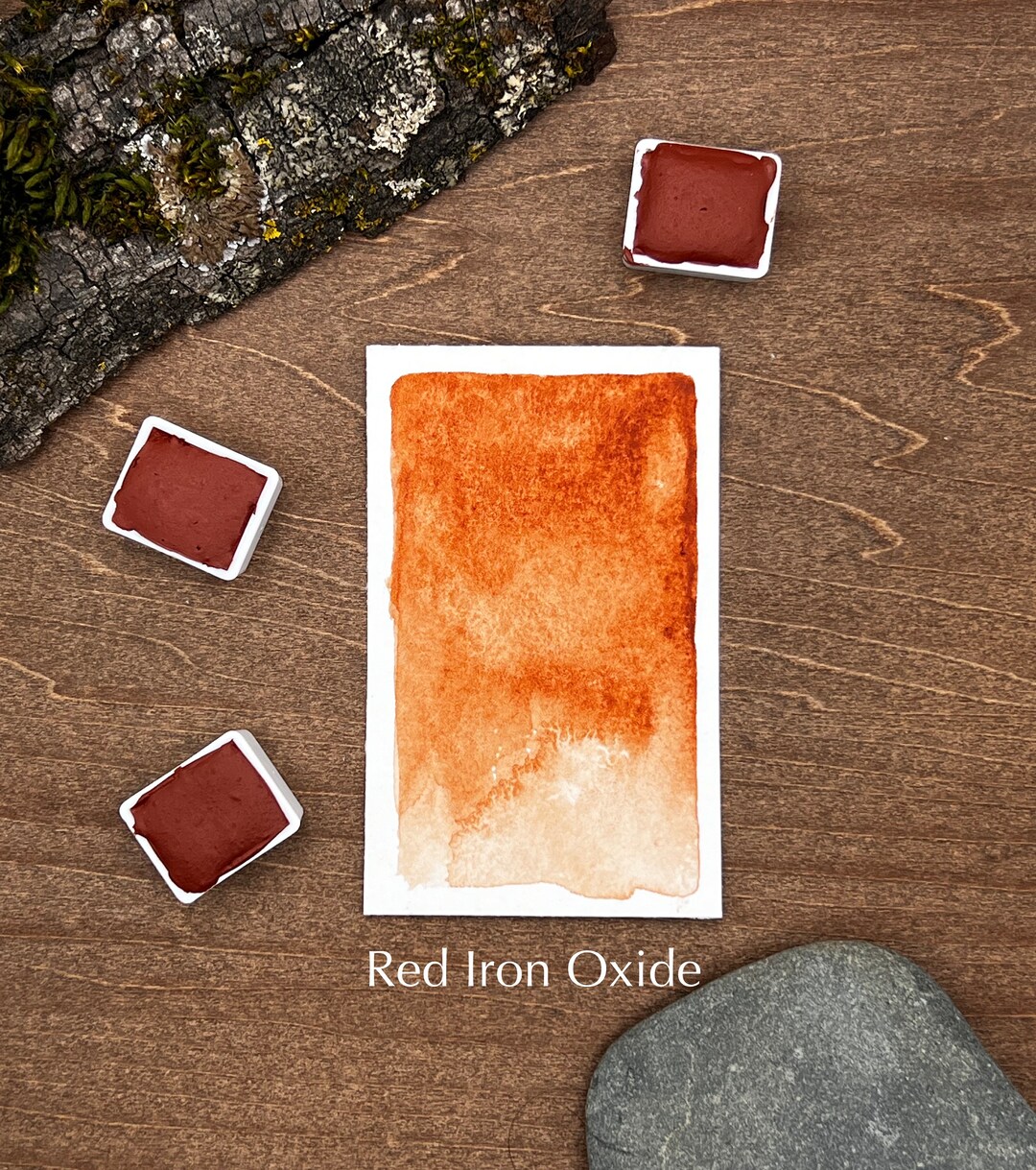 RED IRON OXIDE Natural Honey Watercolor Handmade, Pacific Northwest