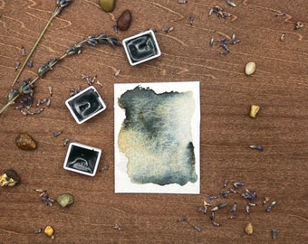 Rustic Blue - Handmade Watercolor - Artist Grade Honey Watercolors, granulating - great for painting, calligraphy, craft