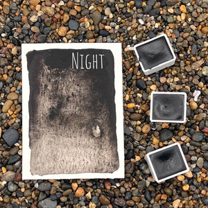 Night Black Handmade Watercolor Paint: Granulating Artist Grade