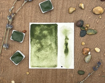 Dusky Forest-aquarelverf: handgemaakte granulerende honingwaterverfschilderijen