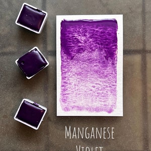 Manganese Violet - Handmade Granulating Watercolor - Artist Grade Honey Watercolors, great for painting, calligraphy, craft