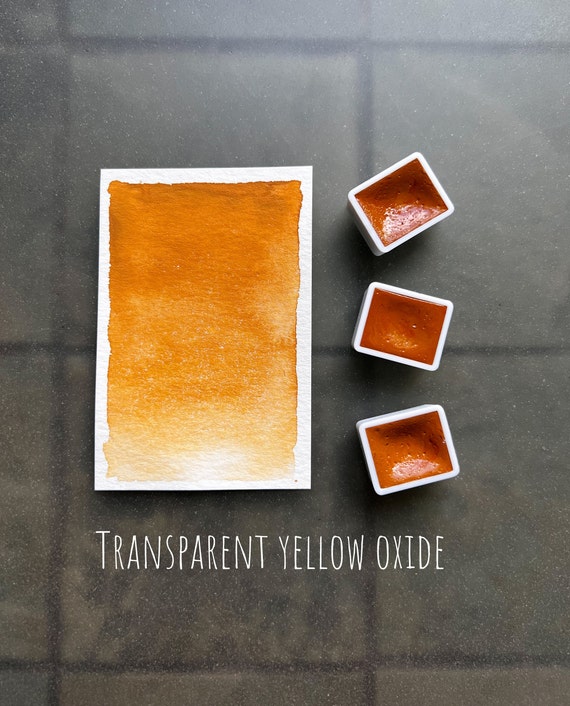 Transparent Yellow Iron Oxide Watercolor Paint - Handmade Artist Grade