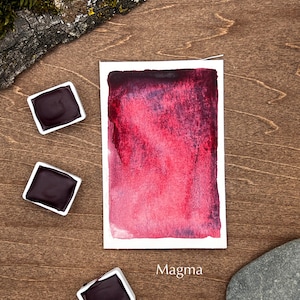 Magma - Handmade Watercolor - Artist Grade Honey Watercolors, granulating - great for painting, calligraphy, craft