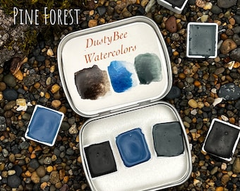 Pacific Northwest Watercolor Set: Handmade Artist Grade Paints, 3 Colors