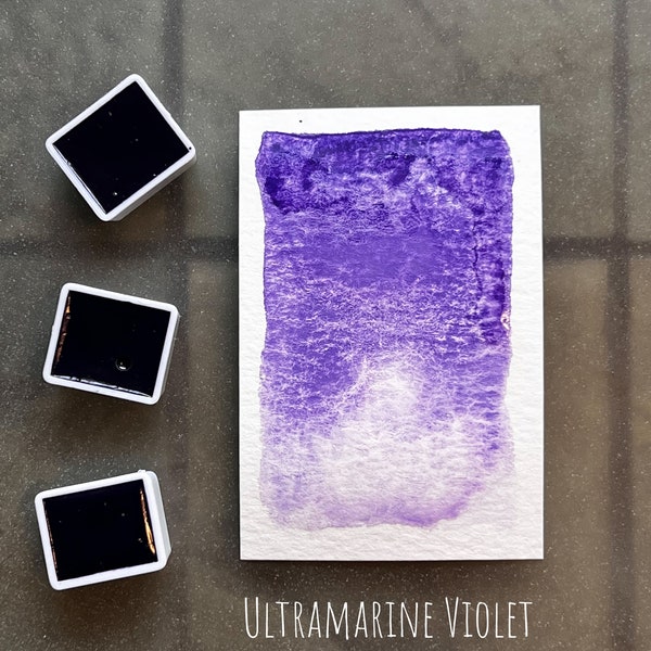 Ultramarine Violet Reddish - Handmade Granulating Watercolor - Artist Grade Honey Watercolors, great for painting, calligraphy, craft