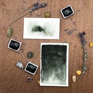 ムーディーブルー - 手作り水彩画 - 天然ハニーペイント、アーティストグレード、絵画、カリグラフィー、クラフト用