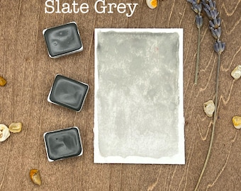 Slate Gray Watercolor: Handmade Granulating Honey Paint