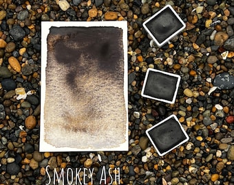 Smokey Ash Brown - Handmade Watercolor - Granulating - Artist Grade Honey Watercolors, great for painting, calligraphy, craft