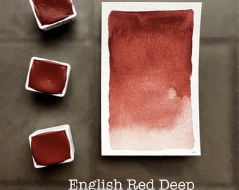English Red Deep - Handmade Watercolor - Natural Honey Paint, Artist Grade, for painting, calligraphy, craft