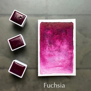 フクシア - 手作りの粒状水彩画 - アーティストグレードのハニー水彩画、絵画、書道、工芸に最適