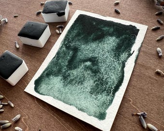 Rustic Teal Handmade Watercolor Paint: Granulating Artist Grade Honey Watercolors