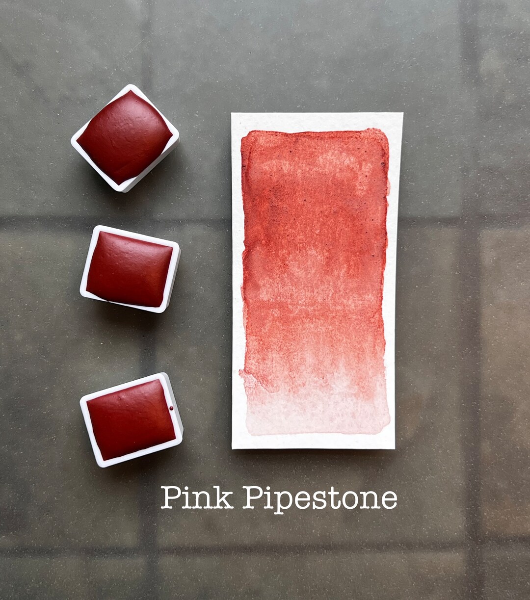 Pink Pipestone Catlinite Handmade Granulating Watercolor Artist Grade