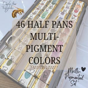 Handmade Granulating Watercolor Paint Set: 46 Multi-Pigment Colors