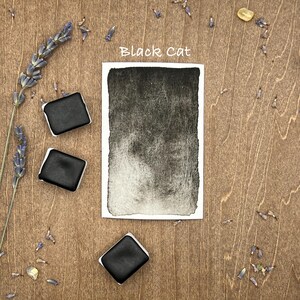 Black Cat Handmade Granulating Watercolor Paint - Artist Grade