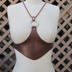 THE GUARDIAN Beautiful, unique, original, handcrafted, quality brown leather chest harness belt. Worn by Chappell Roan Band on Jimmy Fallon!