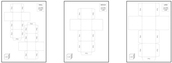 Printable Cube Pattern - Etsy