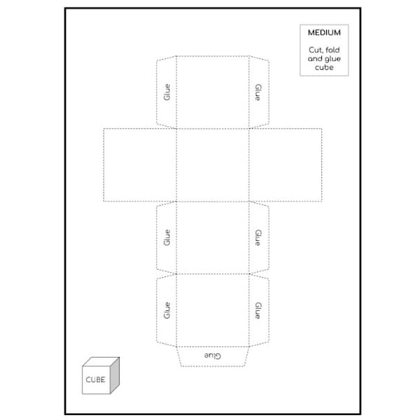 Modèle de cube imprimable