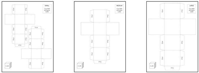 Printable Cube Pattern - Etsy