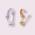 Clip-On Earring Converters: DIY Earring Attachment, Gold & Silver Options, Convert Hooks and Stud Post to Clip-Ons, Reusable, 1 Pair
