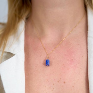 EVA Necklace - Gold-filled chain, natural stone pendant