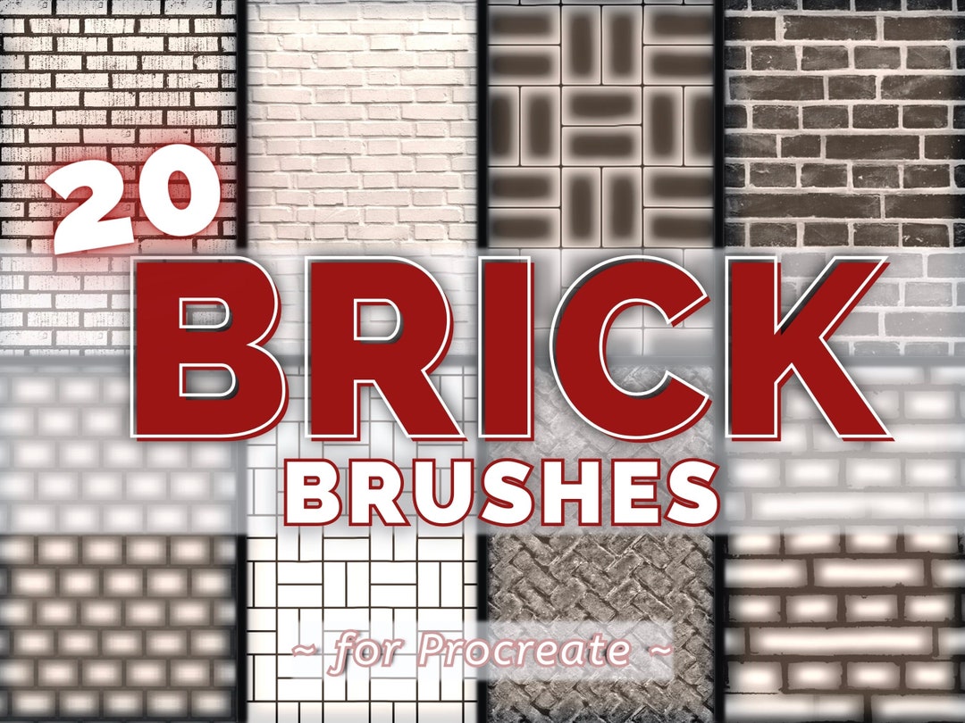 Procreate Bricks Texture Brushes Procreate Patterns Bricks Etsy