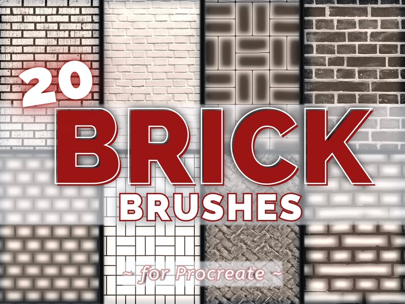 Procreate Bricks Texture Brushes Procreate Patterns Bricks Etsy