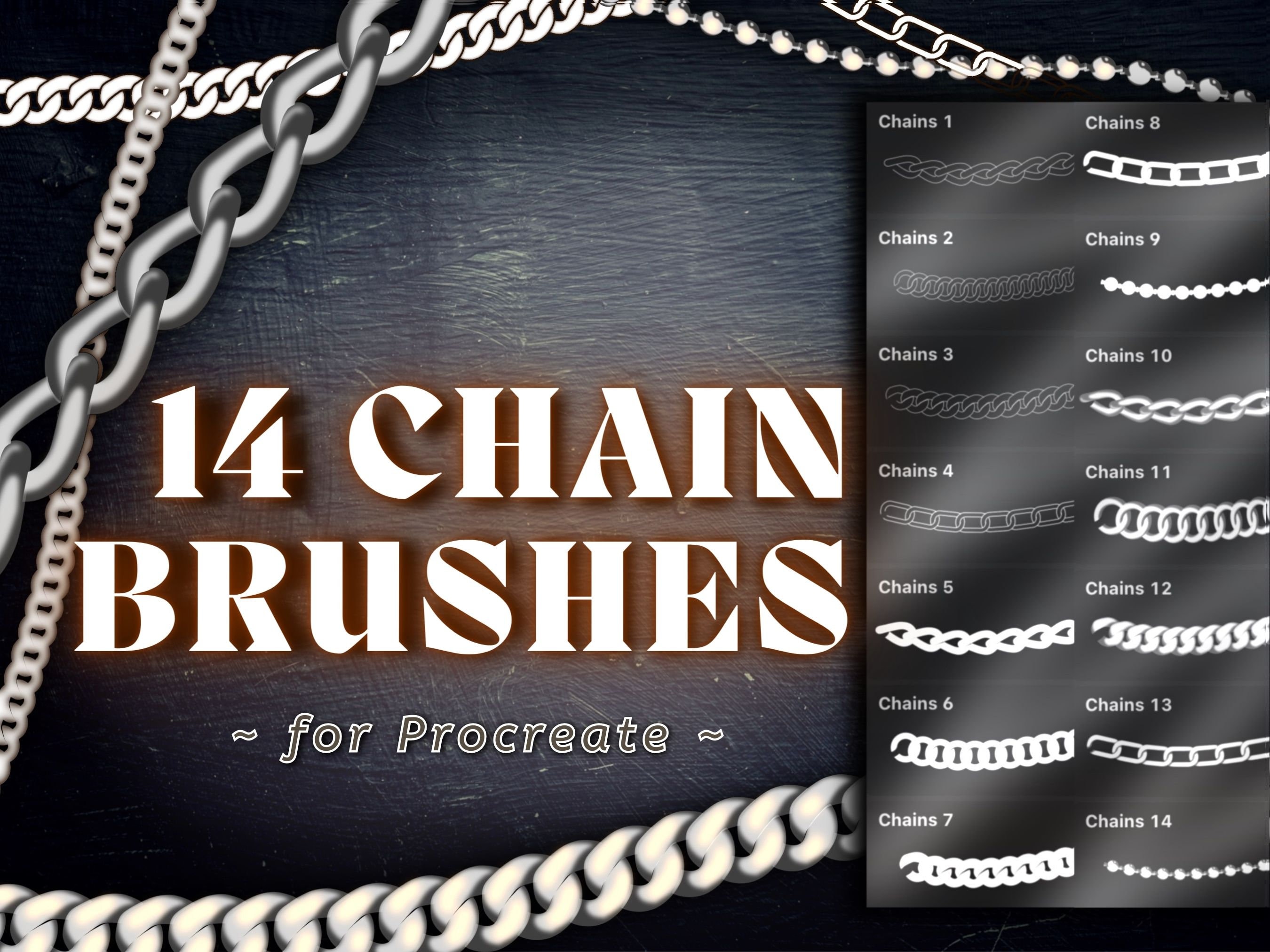 Procreate Tattoo Chain Brush Set Procreate Brushes Tattoo Procreate (Download Now) Etsy