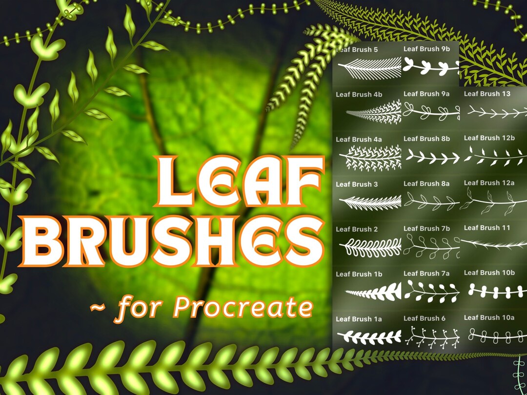 Procreate Nature Leaf Brushes Procreate Leaves Procreate Etsy