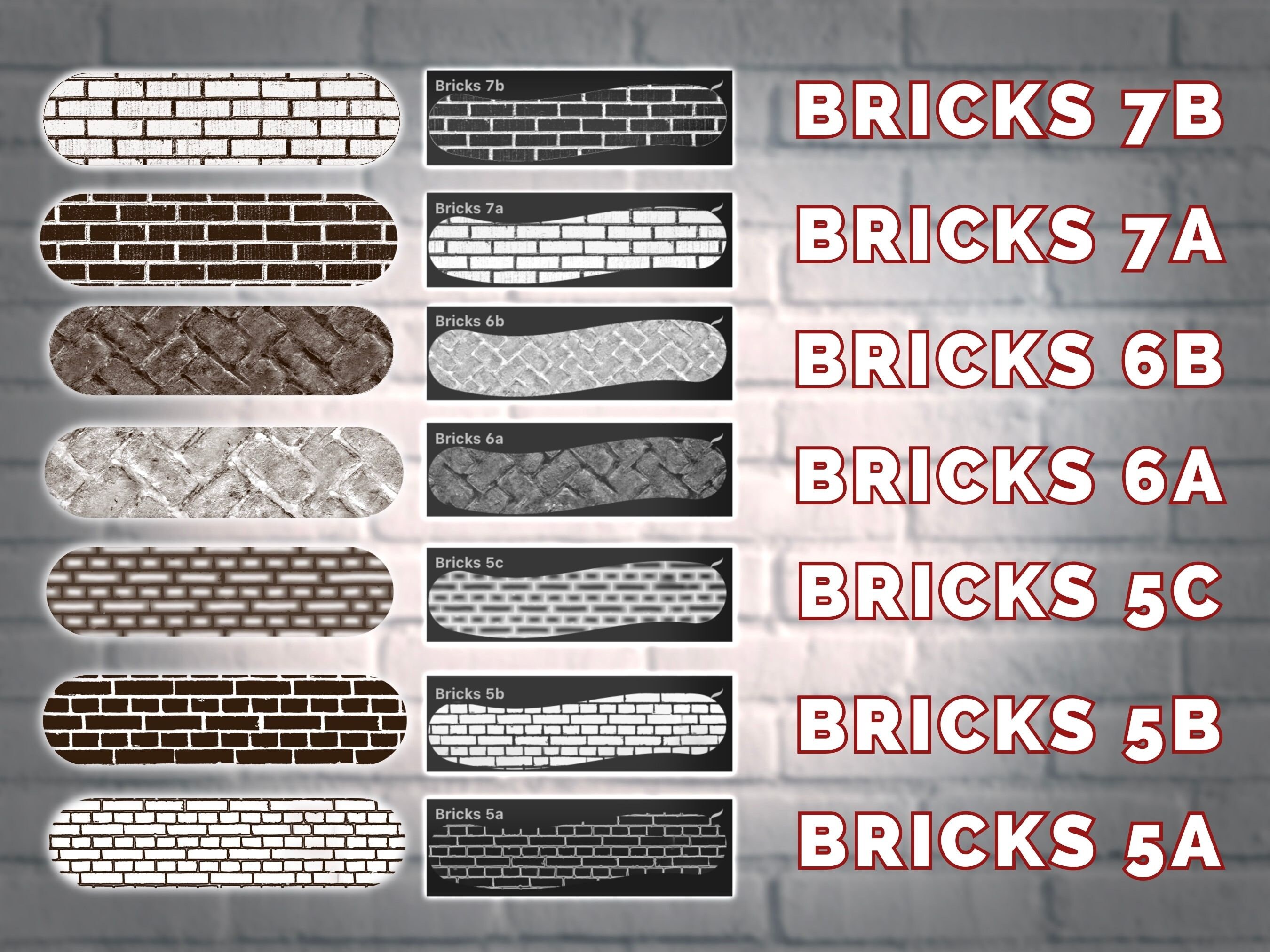 Procreate Bricks Texture Brushes Procreate Patterns Bricks Etsy