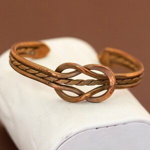Vintage Art Nouveau Elven Copper Tone Cuff Bracelet 7 pulgadas - U5