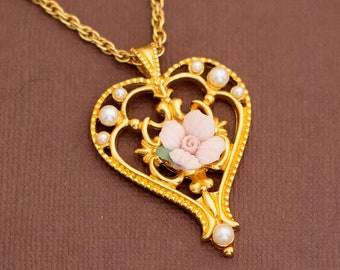 Avon Rose Pendant - Etsy Hong Kong