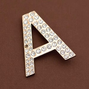 Vintage Fashionable Letter A Rhinestone Brooch - U20