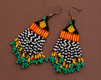 Vintage Bohemian Colorful Beads Dangle Earrings - U17