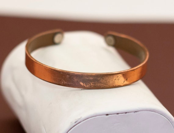 Vintage Simplistic Plain Cuff Bracelet 6 1 2 Inch by Sabona London
