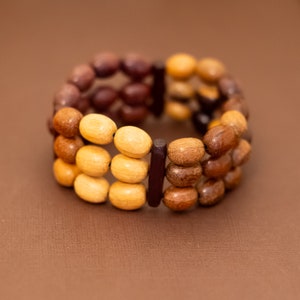 Vintage Hippie Beads Fashionable Wooden Beaded Bracelet 7