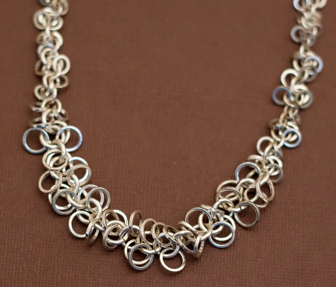 Vintage Shaggy Silver Loop Chain Necklace 18 Inch by Avon U4 Etsy