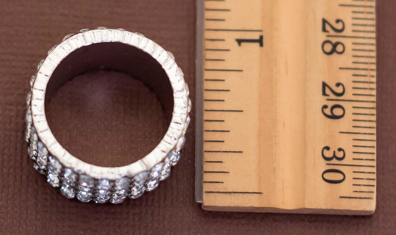 Vintage Bridal Wedding Rhinestone Ring Size 8 - U6 - Etsy