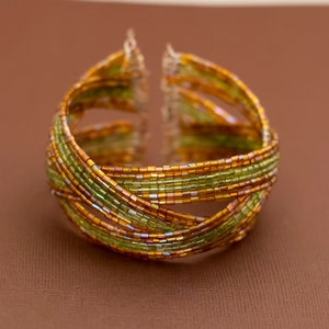Vintage Buntes Boho Avant Garde Spiral Armband 6 1/2 Inch - U11