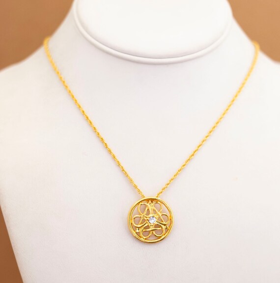 Vintage Victorian Symbolic Crest Diamond Necklace… - image 2